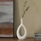 Uniquewise Contemporary White Ceramic Unique Shaped Flower Table Vase Centerpiece, 11 Inch QI004363.L.WT - alternate 3